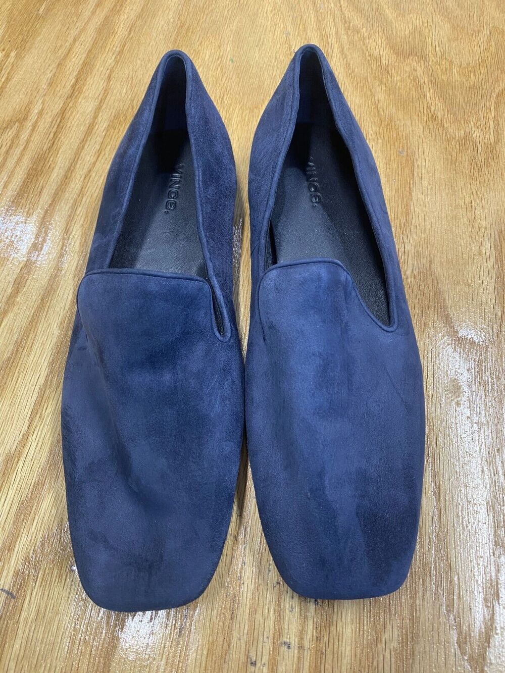 Vince Vero Cudio Loafers Women 8.5 Black Suede Slip-On Low Top Comfort Shoes S65